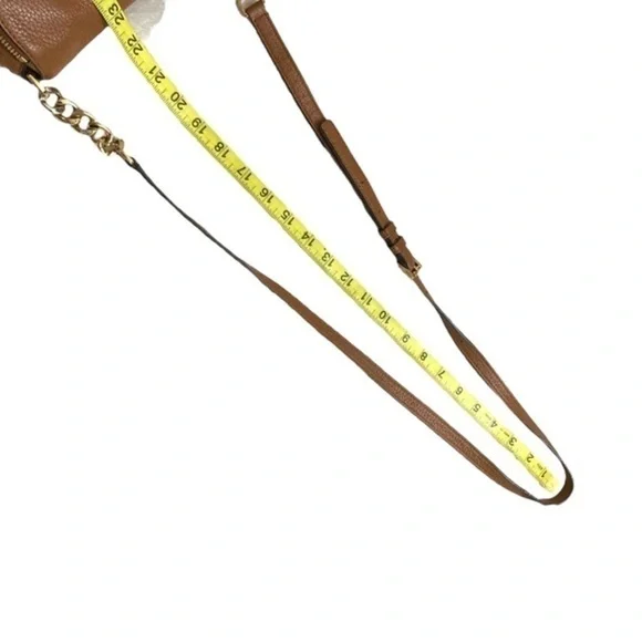Michael kors brown leather mini flap crossbody bag so cute!